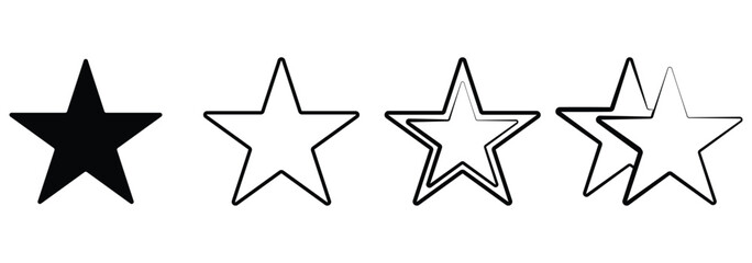 Fototapeta premium star icon vector on a white background. 