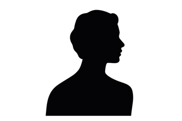 Woman silhouette profile vector portrait design art