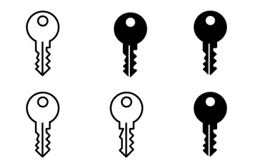 Key vector illustration security access lock unlock