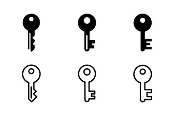 Key security access lock unlock vector illustration