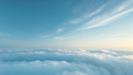 Fototapeta premium A scenic view of the sky featuring blue hues and clouds, embodying natural beauty.