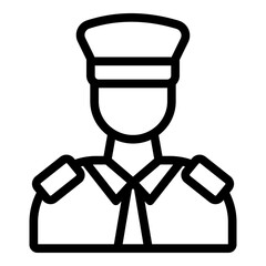Police Vector Line Icon Design