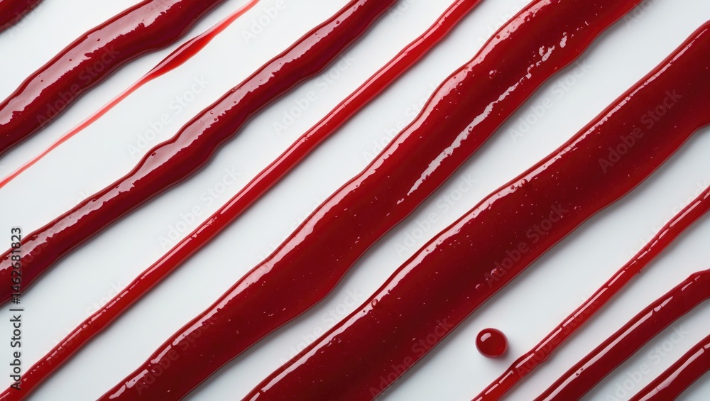 Poster isolated raspberry jam drizzle viewed from the top on a background