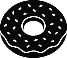 donut dessert silhouette vector symbol