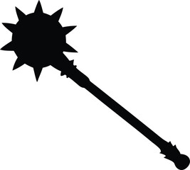 mace weapon silhouette vector symbol