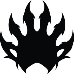 black monster claw silhouette vector illustration