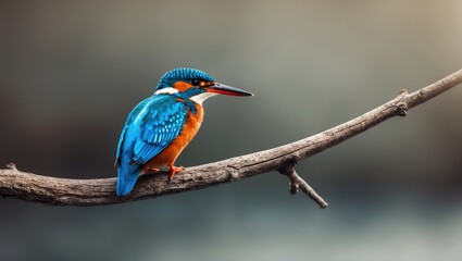 Small avian species sitting on branch
