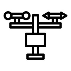 Weather Station Vector Line Icon Design