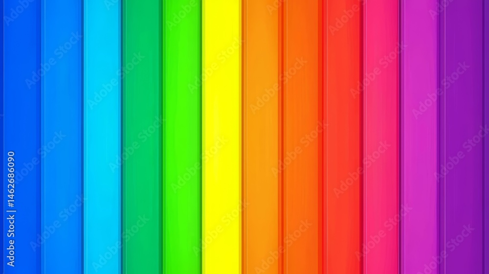 Leinwandbilder rainbow is shown in a row of colors. the colors are bright and vibrant, creating a cheerful and upli