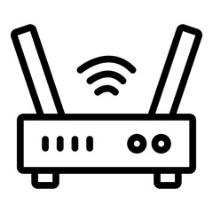 Obraz premium Router Vector Line icon Design