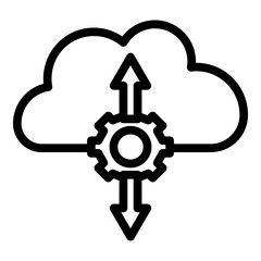 Elasticity Vector Line icon Design