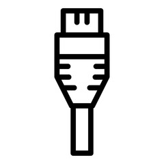 Ethernet Cable Vector Line icon Design