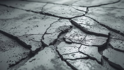 Construction-inspired abstract pattern with retro black and gray concrete textures for decoration