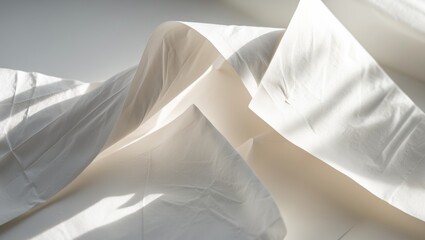 Crinkled white paper. Paper feel.