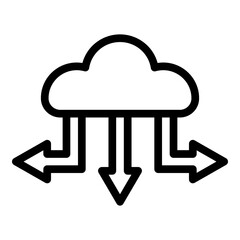Distribution Vector Line icon Design