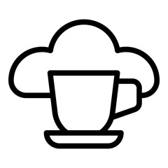 Coffee Cup Vector Line icon Design