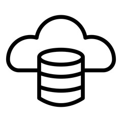 Cloud Data Vector Line icon Design