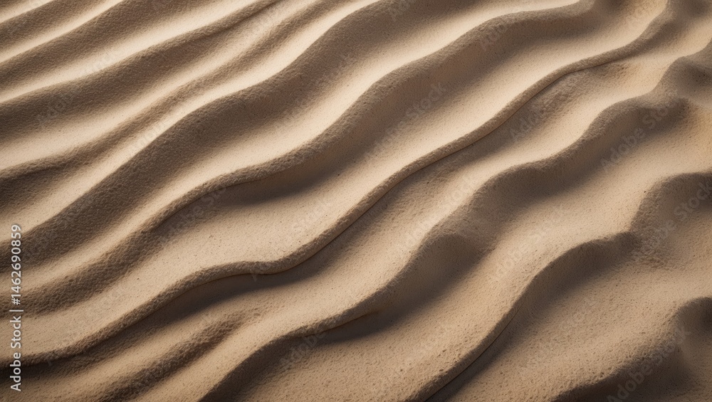 Poster Beach and Desert Sand Texture with Wave Pattern for Background