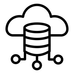 Database Vector Line icon Design