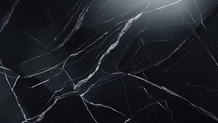Naklejka premium Modern black granite marble wall with intricate tracery and gold accents for upscale interior decor
