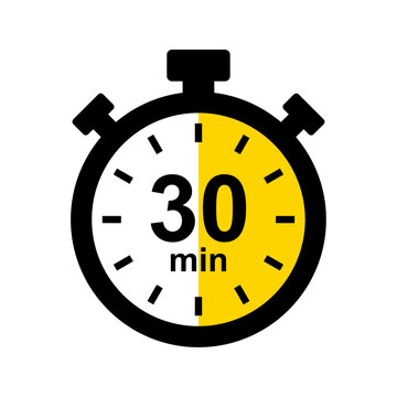 Stopwatch icon. 30 min timer