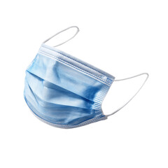 blue face mask isolated die cut 