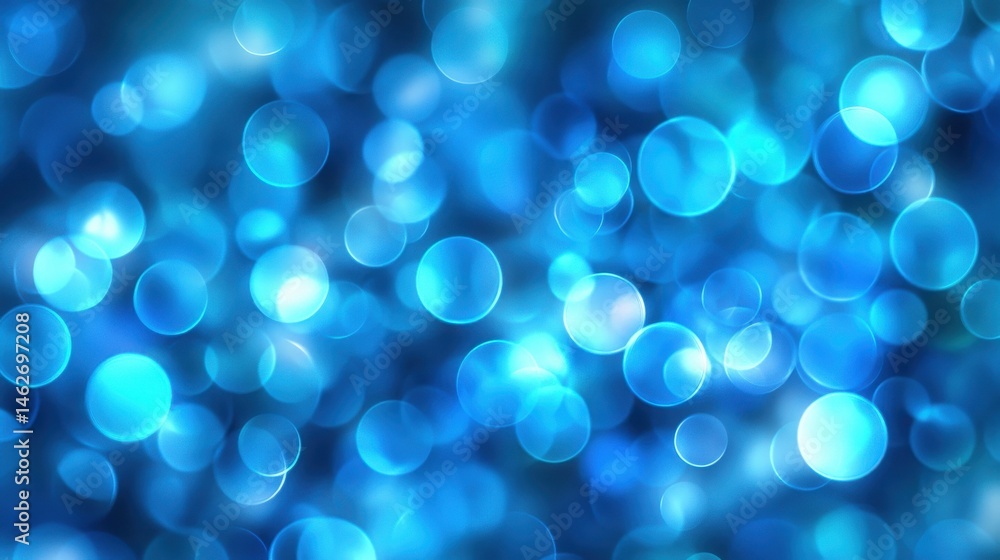 Poster blue glow particle abstract bokeh background