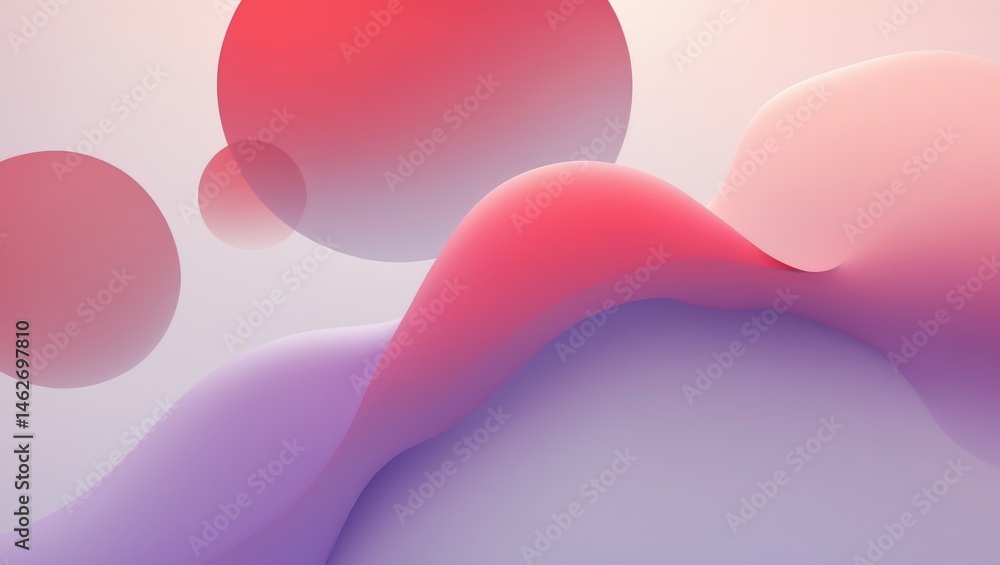 Poster contemporary minimalist design with vibrant circular gradient backgrounds and abstract texture for w