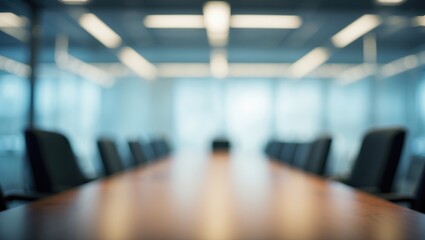 Spacious Corporate Meeting Area Featuring Blurred Interior and Technology-Driven Environment