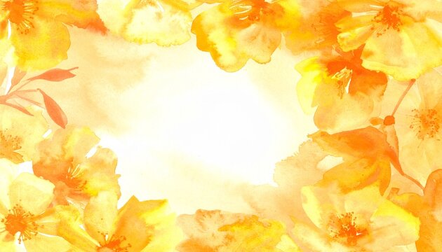 Abstract border frame of flowers painting with spring flowers irus background graphic resource