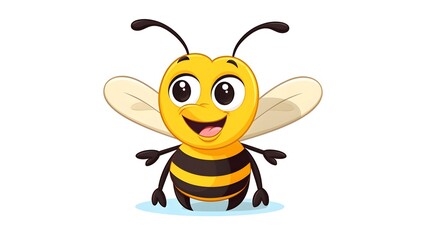 Professional Vector Illustration of a Cute Cartoon Bee for Various Design Projects