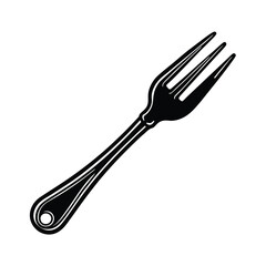 a fork modern minimalist handle vector art silhouette