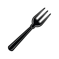 a fork modern minimalist handle vector art silhouette