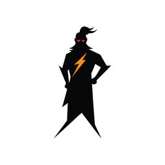 silhouette of a witch with a broom