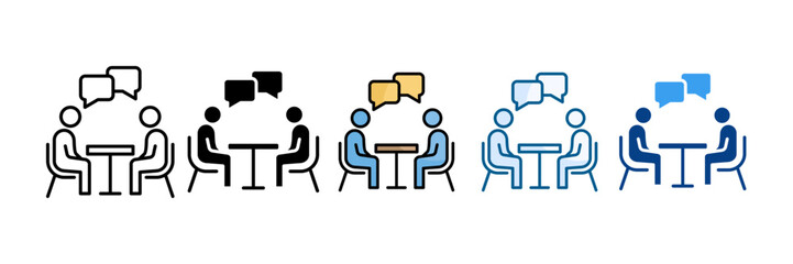 Support Group Icon Set Multiple Style Collection