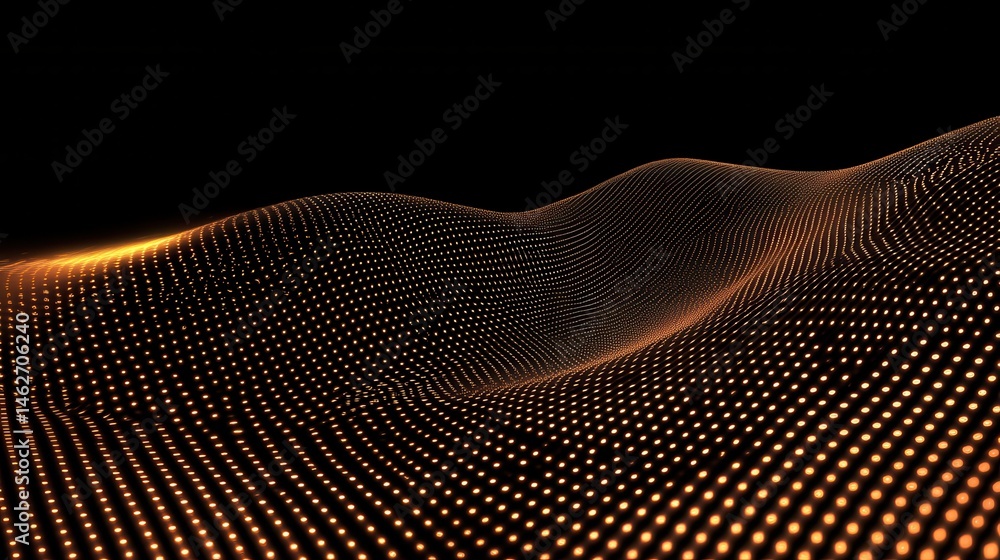 Aufkleber abstract background with glowing dotted lines - ai generative