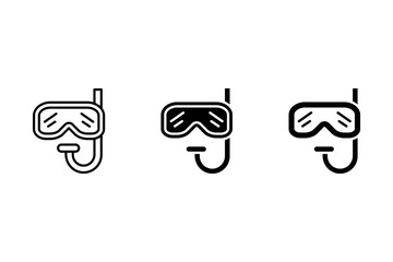 snorkel icon with white background vector stock illustration