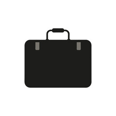 black briefcase isolated on white