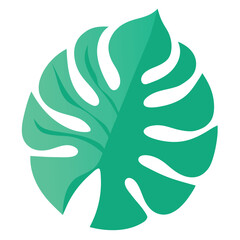 This vector green leaf icon represents nature, growth, and an eco-friendly design