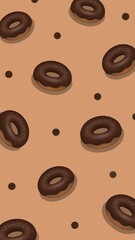 Chocolate Donut Background Wallpaper V.2