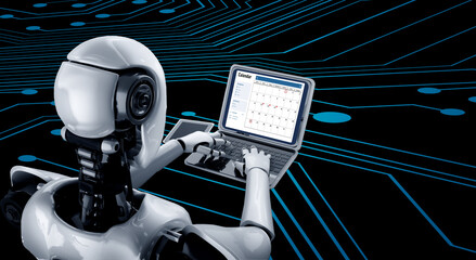 Calendar on computer software application for modish schedule planning for personal organizer and online business