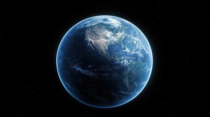 Fototapeta premium Night earth city lights space view global planet world cosmos universe astronomy science technology education environmental background