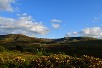 Comeragh Mountain landscape. Nire Valley, Knockanaffrin, Co. Waterford, Ireland
