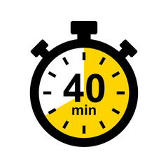 Stopwatch icon. 40 min timer