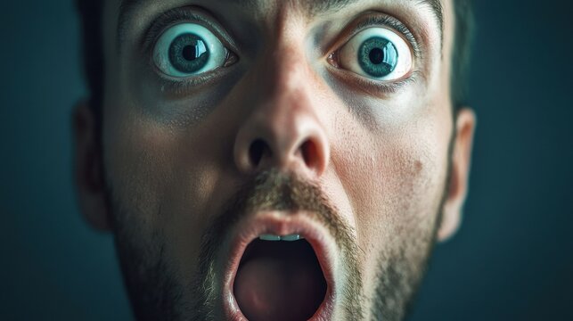 A person showing surprise or shock on their face