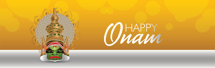 Fototapeta premium Happy onam celebration poster
