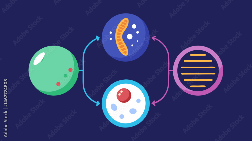 Poster life cycle of a cell an illustrative cycle showing a cells growth and division with dna replication 