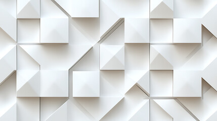 Obraz premium Abstract geometric design featuring white shapes, creating a modern and minimalist aesthetic.