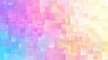 Fototapeta premium Abstract pastel mosaic. Soft, dreamy colors blend in a pixelated design.