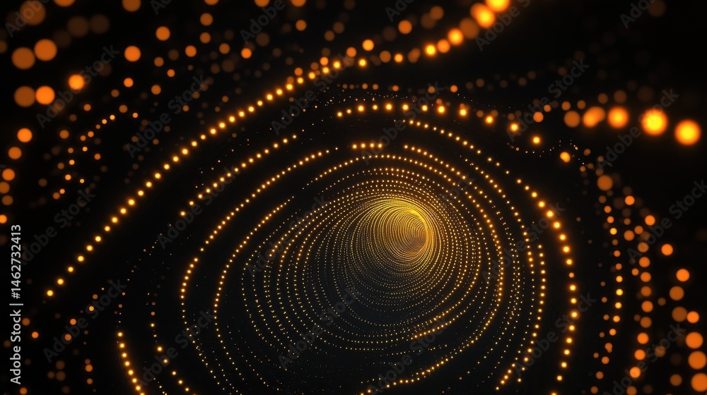 Poster abstract background with glowing dotted lines - ai generative